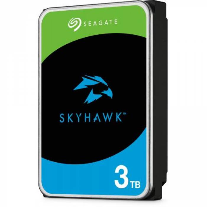 Hard Disk Seagate Skyhawk + Rescue 3TB, SATA3, 256MB, 3.5inch