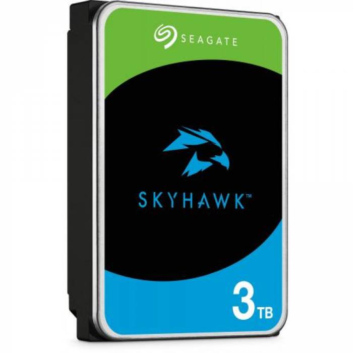 Hard Disk Seagate Skyhawk + Rescue 3TB, SATA3, 256MB, 3.5inch