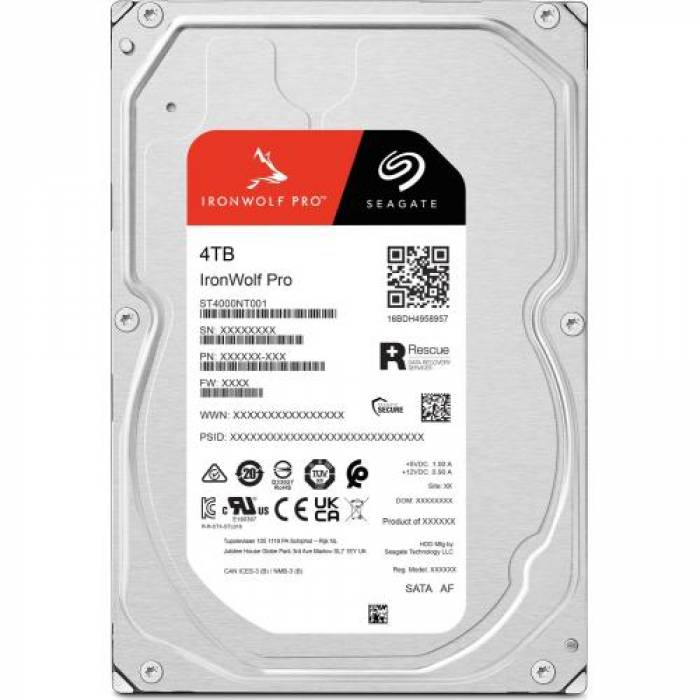 Hard Disk Server Seagate IronWolf PRO 4TB, SATA, 256MB, 3.5inch