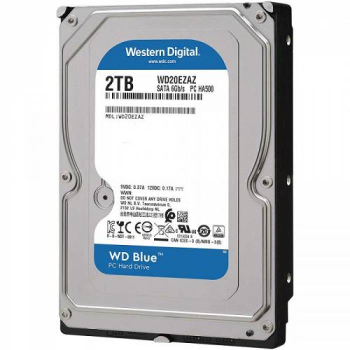 Hard Disk Western Digital Blue 2TB, SATA3, 256MB, 3.5inch