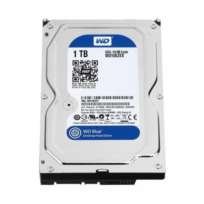 Hard Disk Western Digital Caviar Blue 1TB, SATA3, 64MB, 3.5