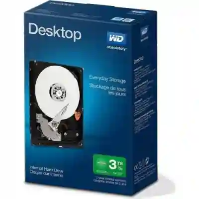 Hard Disk Western Digital Desktop Everyday 3 TB, SATA3, 64MB, 3.5inch