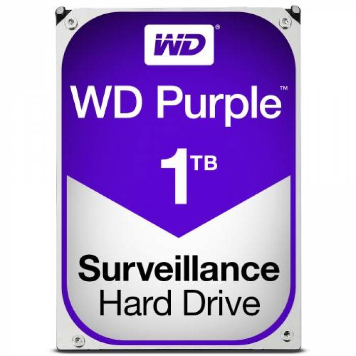 Hard Disk Western Digital Purple 1TB, SATA3, 64MB, 3.5inch