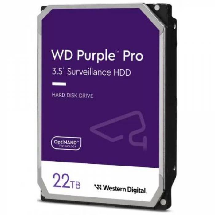 Hard Disk Western Digital Purple Pro 22TB, SATA3, 512MB, 3.5inch