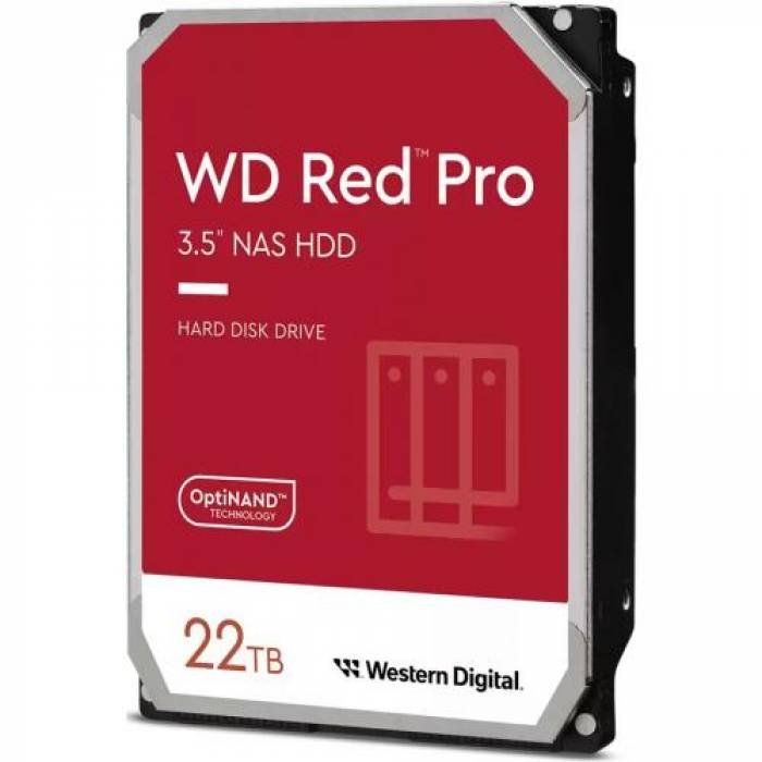 Hard Disk Western Digital Red Pro 22TB, SATA3, 512MB, 3.5inch