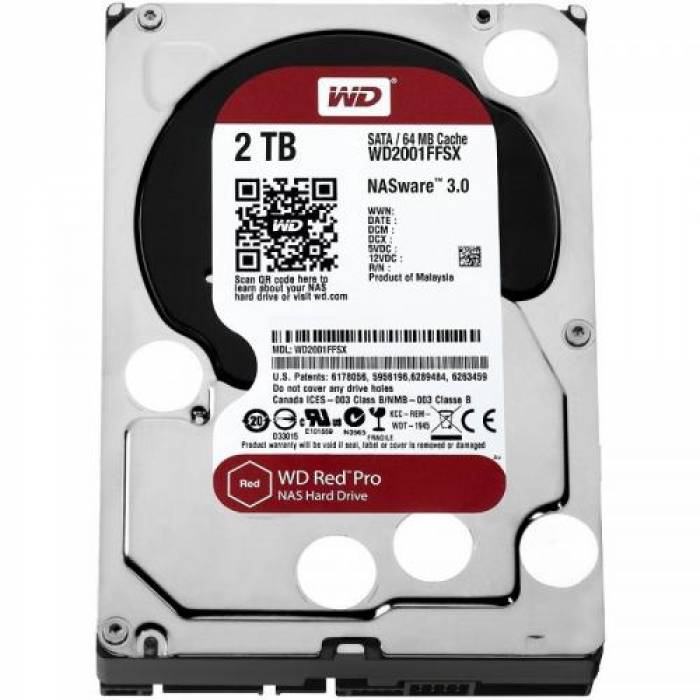 Hard disk Western Digital Red Pro rev.2 2TB, 64MB, SATA3, 3.5inch