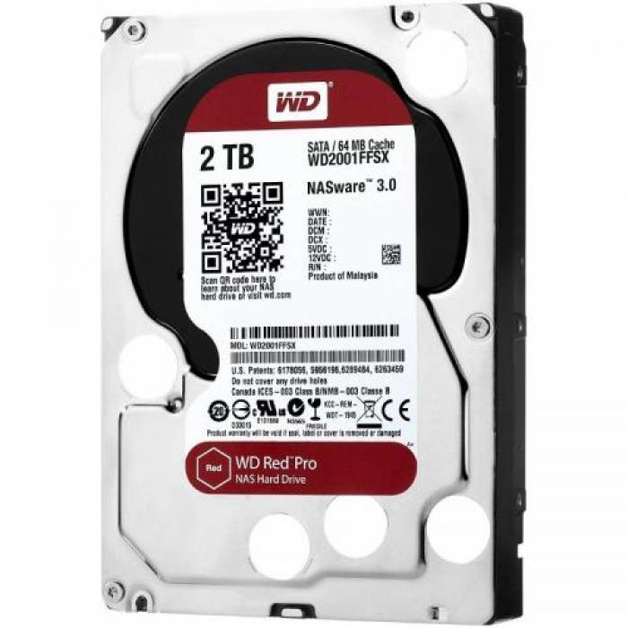 Hard disk Western Digital Red Pro rev.2 2TB, 64MB, SATA3, 3.5inch