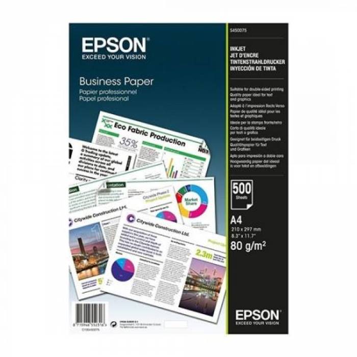 Hartie A4 Epson Universal 80 g/mp, 500 coli/top C13S450075