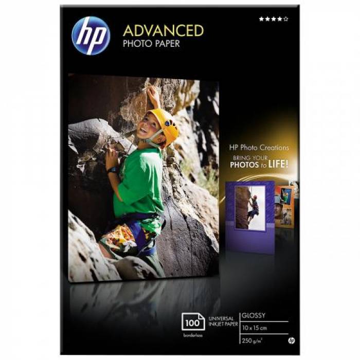 HP Advanced Glossy Photo Paper-100sht borderless