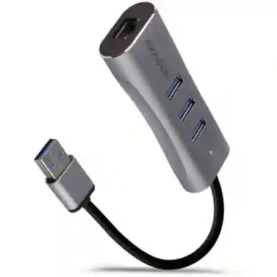 Hub USB Axagon HMA-GL3AP, 3x USB, Grey