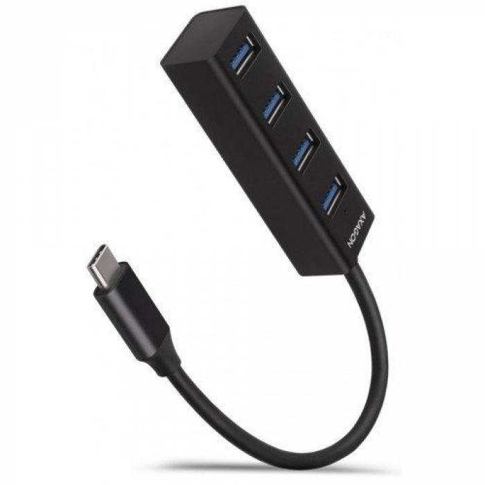 Hub USB Axagon HUE-M1C, 4x USB3.2 Gen1, Black