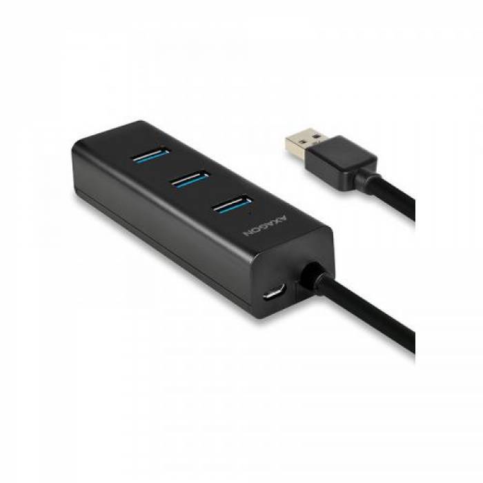 Hub USB Axagon HUE-S2BL, 4x USB 3.2 gen 1, Black