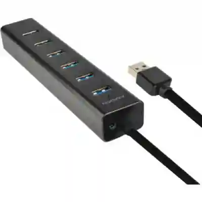 Hub USB Axagon HUE-SA7BP, 7x USB 3.2 gen 1, Black