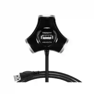 Hub USB Axagon HUE-X3B, 4x USB 2.0, Black