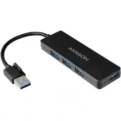 Hub USB Axagon Slim HUE-G1A, 4x USB 3.2 gen 1, Black