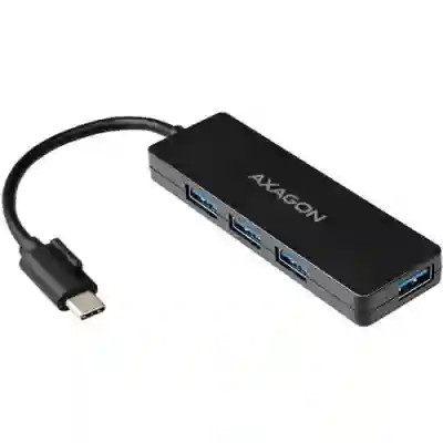 Hub USB Axagon Slim HUE-G1C, 4x USB 3.2 gen 1, Black