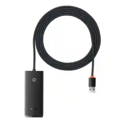 Hub USB Baseus Lite WKQX030201, 4x USB 3.2 gen 1, 2m, Black