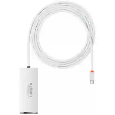 Hub USB Baseus Lite WKQX030502, 4x USB 3.2 gen 1, 2m, White