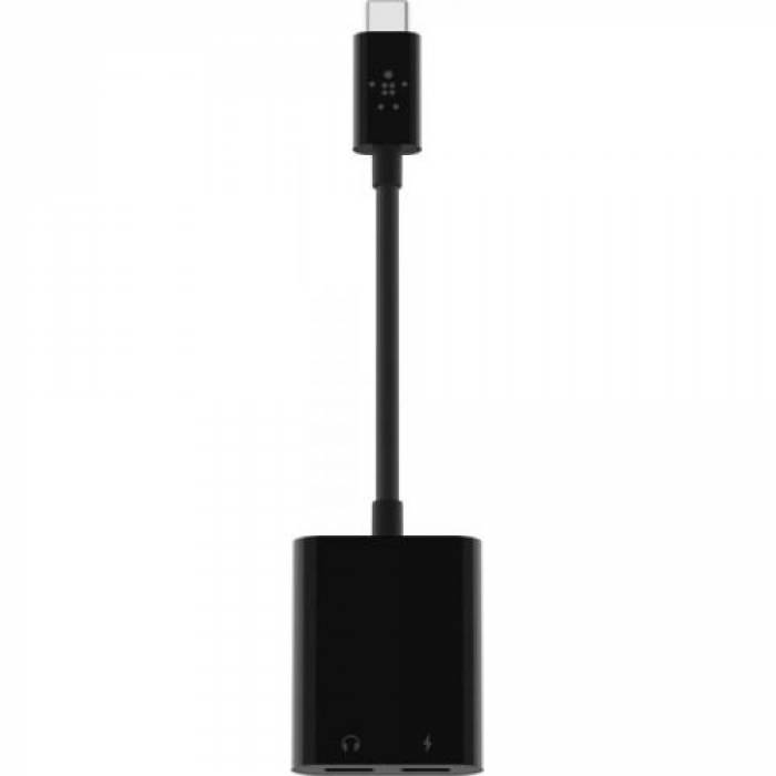 Hub USB Belkin Connect, 2x USB Tip C, Black