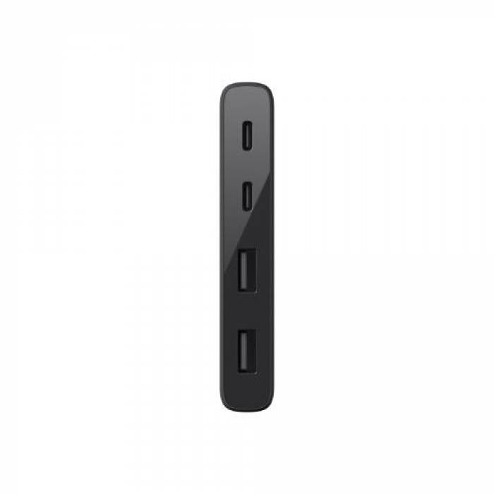 Hub USB Belkin Mini, USB-C - 2x USB-C + 2x USB 2.0, Black