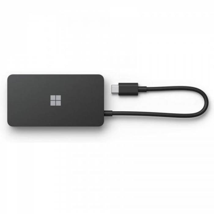 Hub USB-C Microsoft Travel, 1x USB 3.0, Black