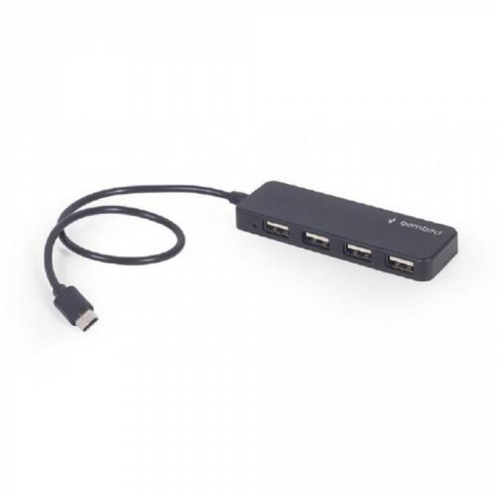 Hub USB Gembird UHB-CM-U2P4-01, 4x USB 2.0, Black