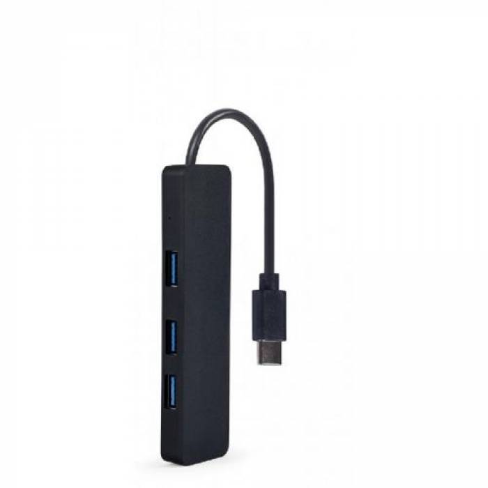HUB USB Gembird UHB-CM-U3P4-01, 4x USB 3.1 gen 1, Black