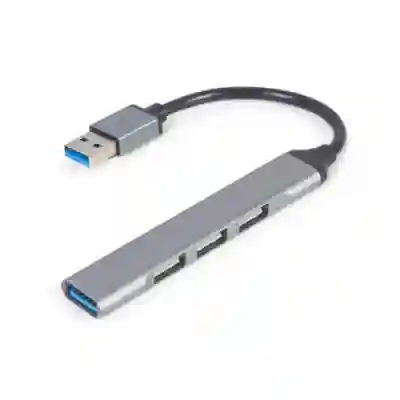 Hub USB Gembird UHB-U3P1U2P3-02, 3x USB 2.0, 1x USB 3.2 gen 1, Gray