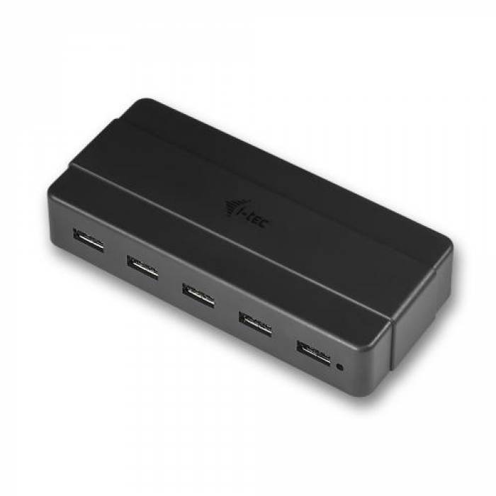 Hub USB i-tec U3HUB742, 7x USB 3.2 gen 1, Black Hub USB i-tec U3HUB742, 7x USB 3.2 gen 1, Black