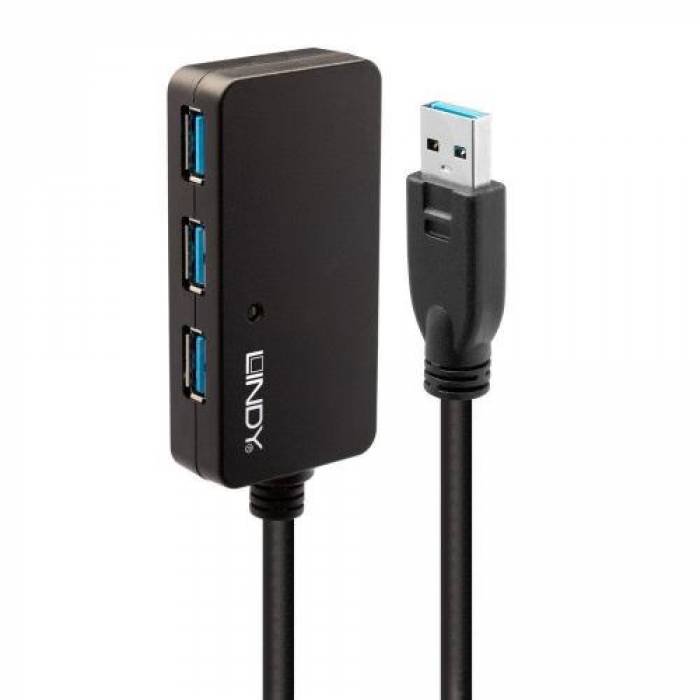 Hub USB Lindy LY-43159, 4x USB 3.2 gen 1, Black