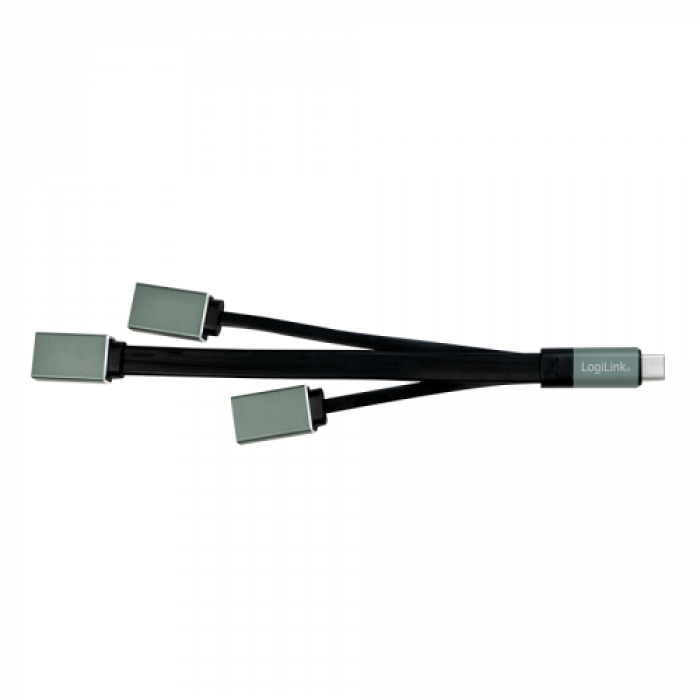 Hub USB Logilink UA0315, 1x USB 3.2 gen 1 + 2x USB 2.0, Black