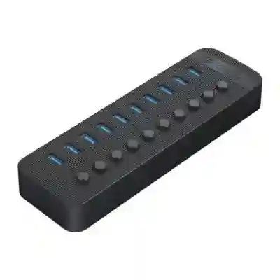 HUB USB Orico CT2U3-10AB, 10x USB 3.2 Gen 1, Black