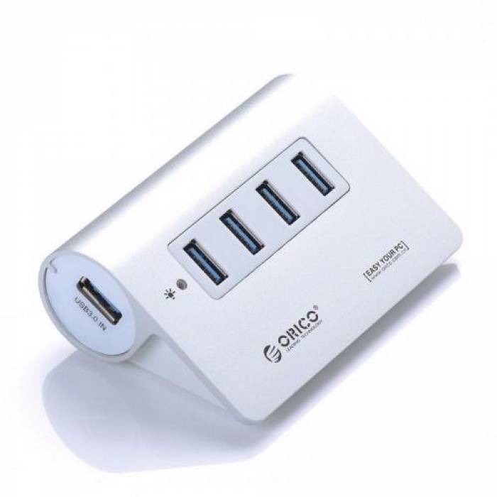 Hub USB Orico M3H4, 4x USB 3.2 gen 1, White