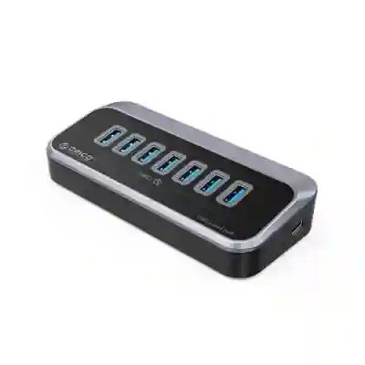 Hub USB Orico M3U3-7A-10, 7x USB-A, Black-Grey