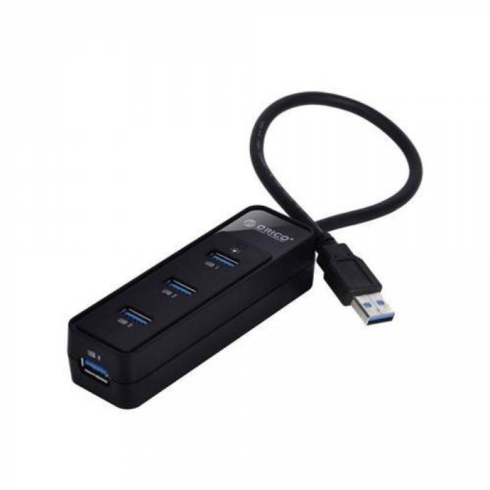 Hub USB Orico W5PH4-U3, 4x USB 3.2 gen 1, Black