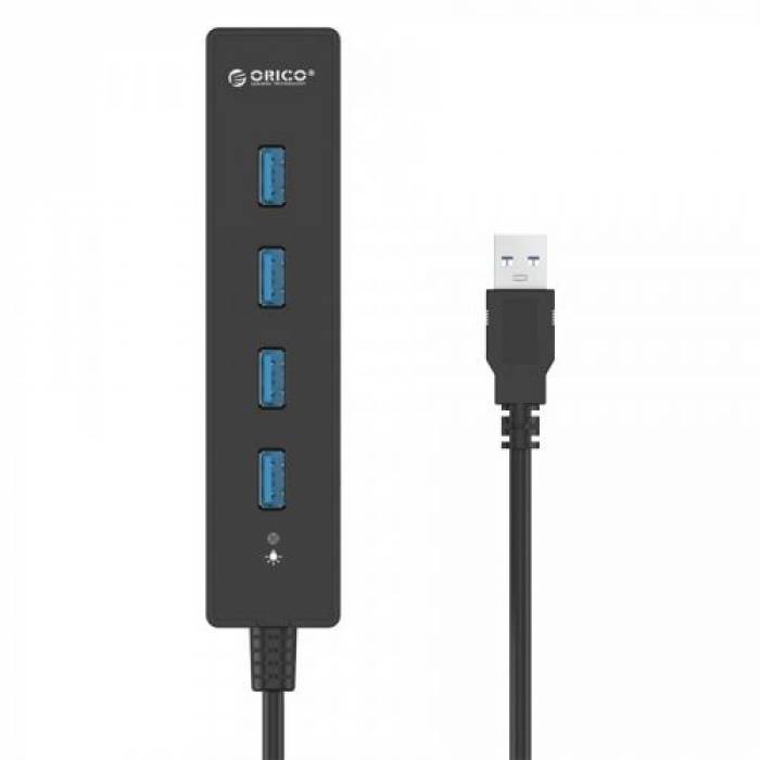 HUB USB Orico W8PH4-U3, 4x USB 3.2 gen 1, Black