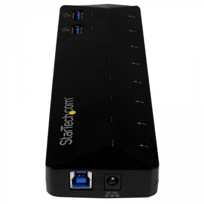 Hub USB Startech ST103008U2C, 10x USB 3.2 gen 1, Black