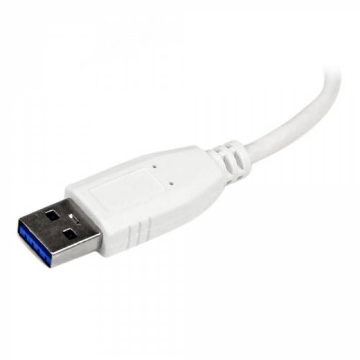 Hub USB Startech ST4300MINU3W, 4x USB 3.2 gen 1, White