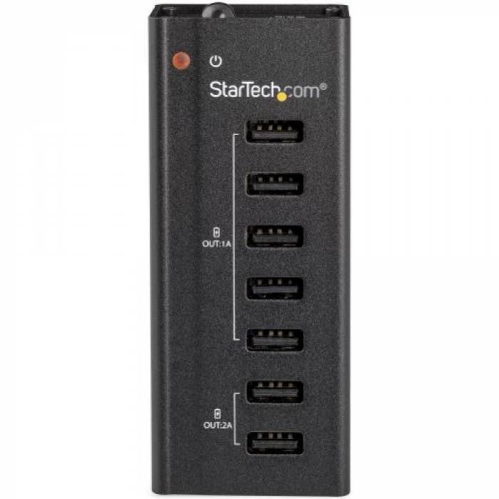 Hub USB Startech ST7C51224EU, 7x USB 2.0, Gray