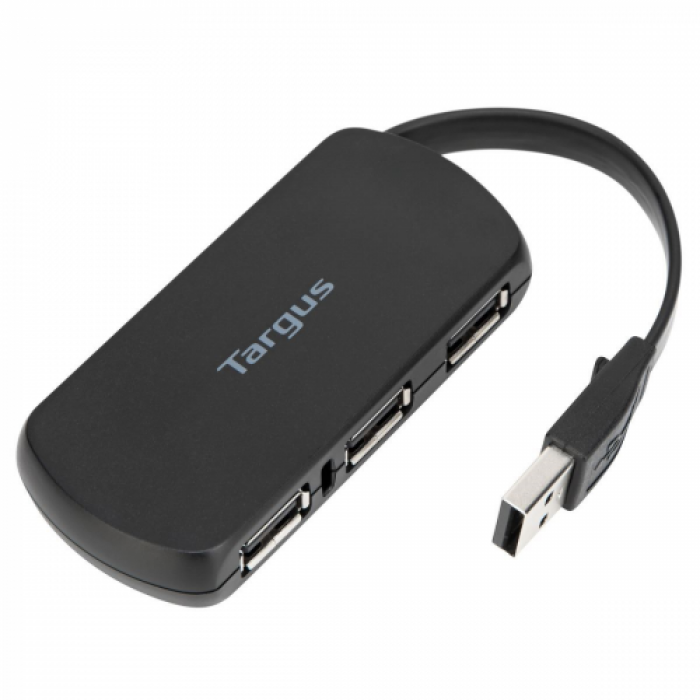 Hub USB Targus ACH114EU, 4x USB 2.0, Black