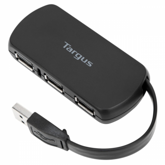 Hub USB Targus ACH114EU, 4x USB 2.0, Black