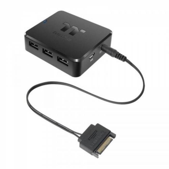 Hub USB Thermaltake H200 Plus, Black