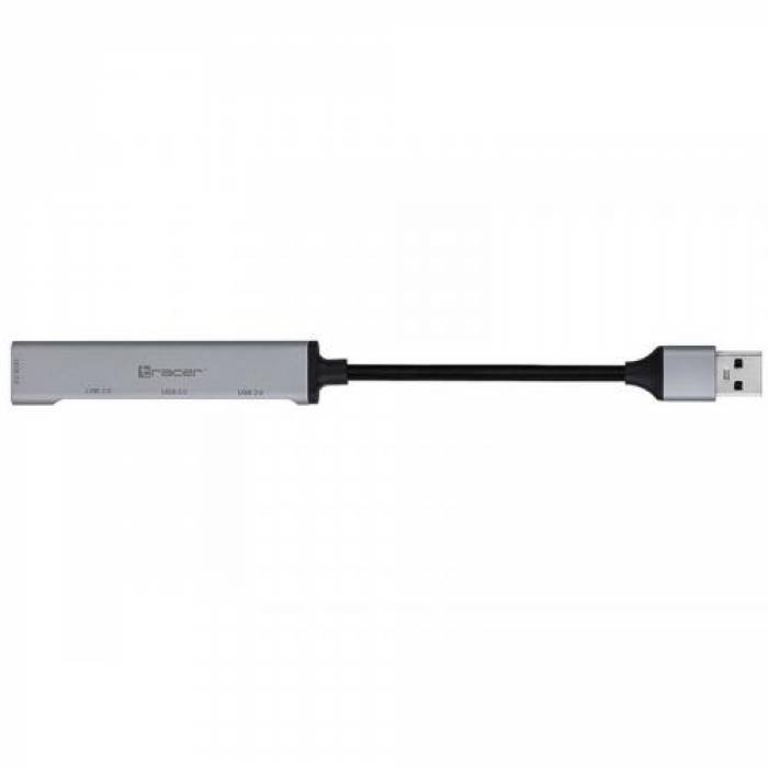 Hub USB Tracer H41, 4x USB, Grey
