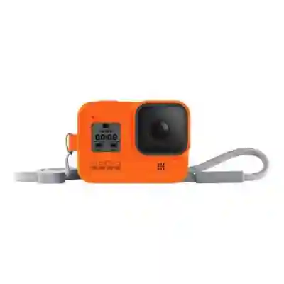 Husa de protectie GoPro cu snur pentru Hero 8 Black, Hyper Orange