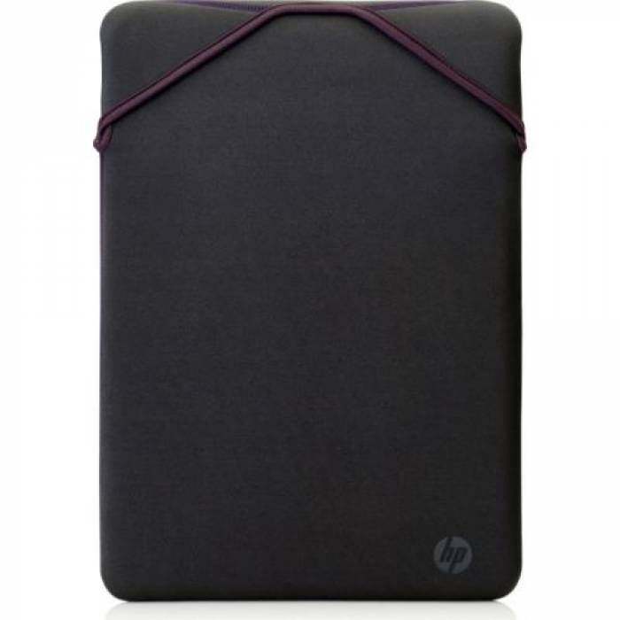Husa HP Reversible Protective Sleeve pentru laptop de 14.1inch, Black-Mauve