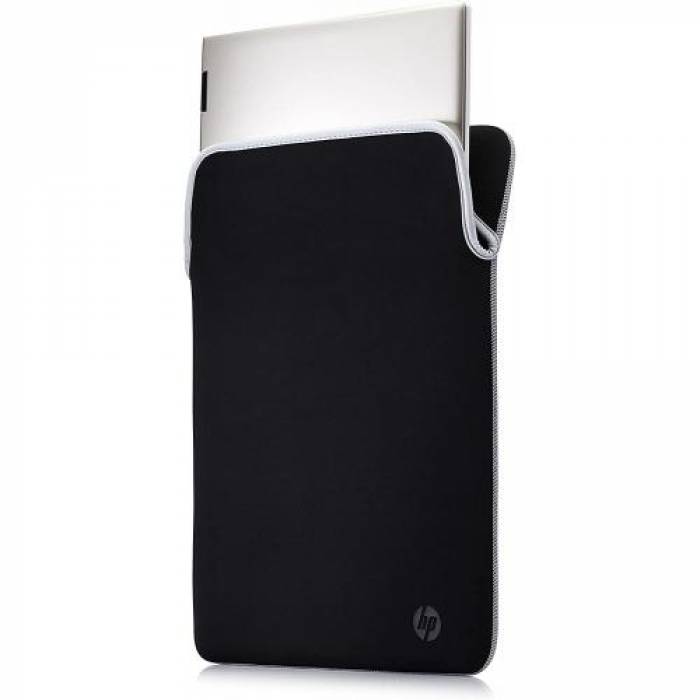 Husa HP Reversible Protective Sleeve pentru laptop de 14.1inch, Black-Silver