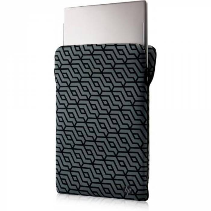 Husa HP Reversible Protective Sleeve pentru laptop de 15.6inch, Geo Black