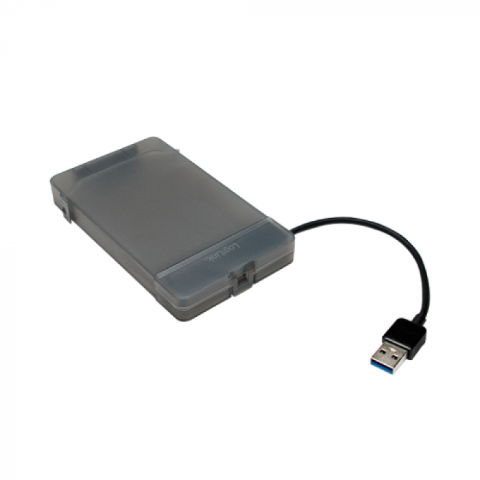 Husa protectie HDD Logilink, 2.5inch  S-ATA, 1x USB 3.0, Black