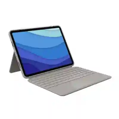 Husa/Stand cu tastatura Logitech Combo Touch pentru iPad Pro Air 4thgen de 12.9inch, Grey