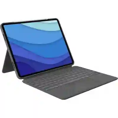 Husa/Stand cu tastatura Logitech pentru Ipad Pro de 12.9inch, Grey